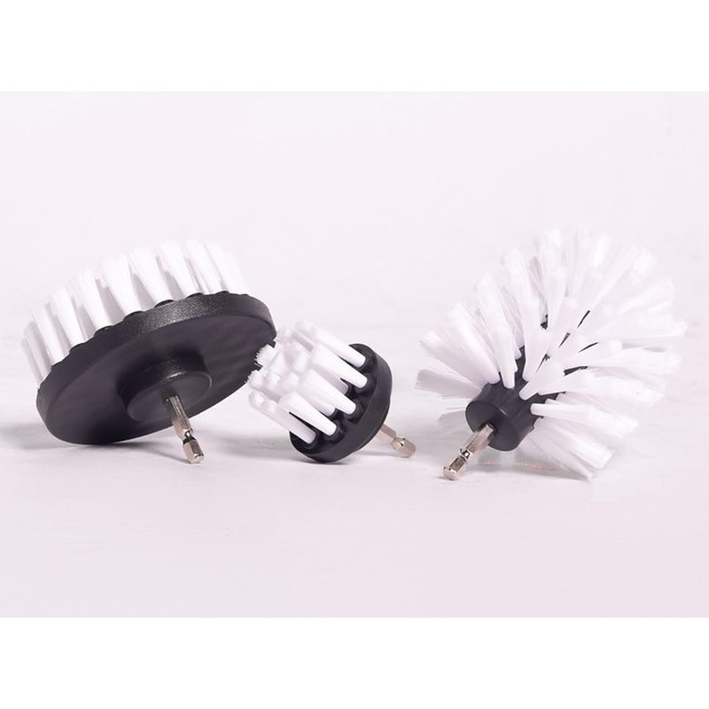 Diamond Shine Drill Brush Attachment - Cleaning & Scrubbing, 3-Pack,