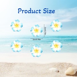 10 Pcs Plumeria Hair Clip, Plumeria Flowers, Flower Hair Clips, Mini Flowers Clips, Hawaiian Hairs Clip, Hawaiian Hairs Claw, Small Frangipani Hibiscus Barrettes, Mini Frangipani Accessories (Blue)