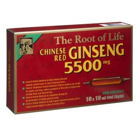 Chinese Red Ginseng 5500 Mg Ampoules, 10 Count