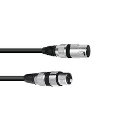 Omnitronic XLR cable, 3 pin, 0.2 m, black