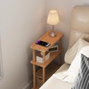 Apicizon Small Narrow Side Table, 3-Tier Skinny End Table for