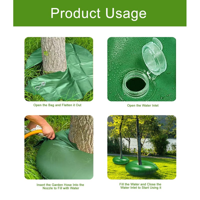 2 Pack Dark Green Ring/Round - 15 Gallon Tree Watering