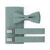 MAY-TIE Herren Fliege Set | Hochzeitsfliege vegan vorgebunden | Leinen