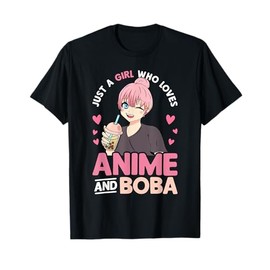 Just A Girl Who Loves Anime And Boba Tea Lover Girls Teen T-Shirt