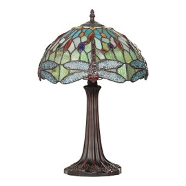 Chloe Lighting Empress Tiffany-Style Dark Bronze 1 Light Table Lamp 12" Shade