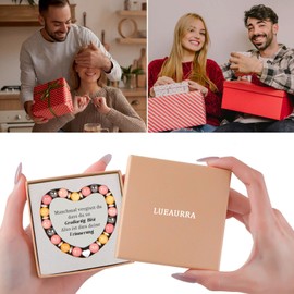 Lueaurra Gifts for Women Bracelet Natural Stones Woman Idea Original Gift Teenager Girls Gifts Christmas Wife Birthday Gift Bracelet Gift for Daughter Mother Sister Girlfriend, No, No gemstone