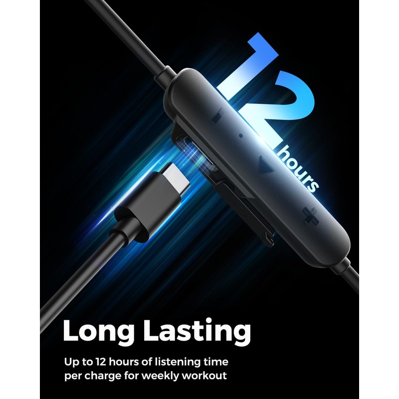 SoundPEATS Bluetooth Earphones, Wireless 5.2 Magnetic Earbuds, in-Ear IPX5 Sweatproof