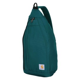 Carhartt Durable Sling Bag, Crossbody Backpack with Side Release Buckle, Tablet Sleeve and Adjustable Strap, Greenstone