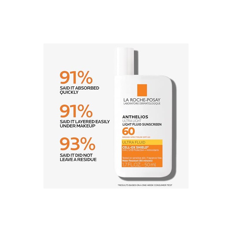 La Roche-Posay Anthelios Light Fluid Face Protector solar de amplio