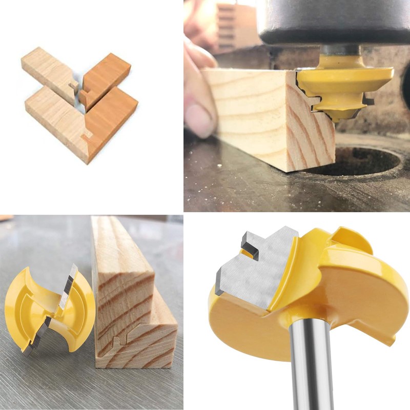 1/4 Inch Shank Router Bit，45 Degree Lock Miter Router Bit