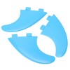 3Pcs Surfboard Fins Nylon Plastic Blue Thruster Fin Surfing Board