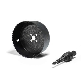 Elbe Inno 100 mm black professional hole mill, HSS high-speed steel intended for wood, plasterboard, plywood, sheet iron, aluminium punches, can be used on all drills with 3/8 thread