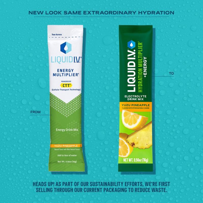 Liquid I.V. Hydration Multiplier +Energy - Yuzu Pineapple - Hydration