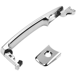 MotorbyMotor Front Left Exterior Door Handle Fits for Nissan Murano/Rogue,Infiniti FX35/FX45/G35 Driver Side Outer Door Handles with Keyhole (Chrome Silver)
