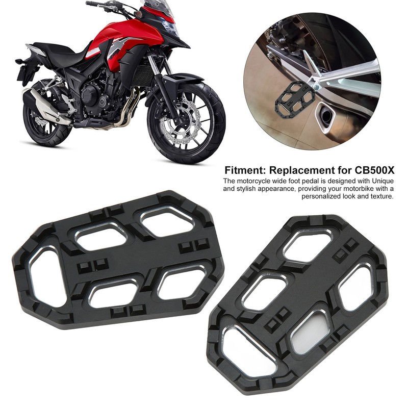 2PCS Motorcycle Widen Footrest Pedals Aluminium Alloy Replacement for CB500X