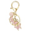 Aligiftqod Initial Keychain Pink Butterfly Charms for Key Cute Letter
