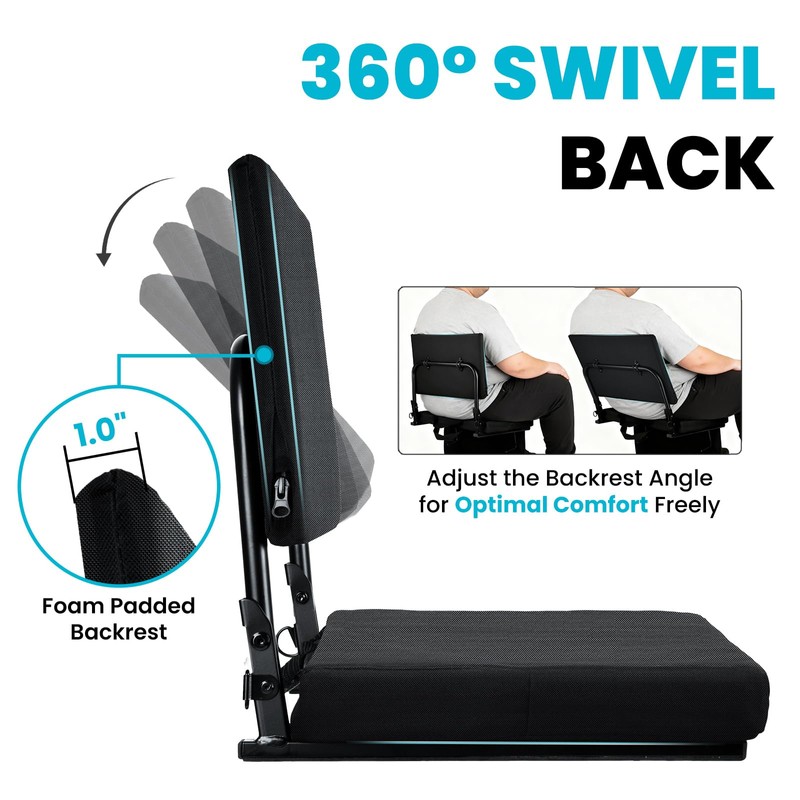Stadium Seats with Back Support(16.5”L × 13.4”W × 15”H), 360°