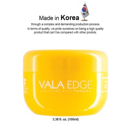 Hair Pomade Vala Edge Control 100ml 3.38 fl oz Strong Ultimate Hold High Shine Easy to Wash Out Made in Korea Beauty Styling Gel (Jasmine - Floral Scent)
