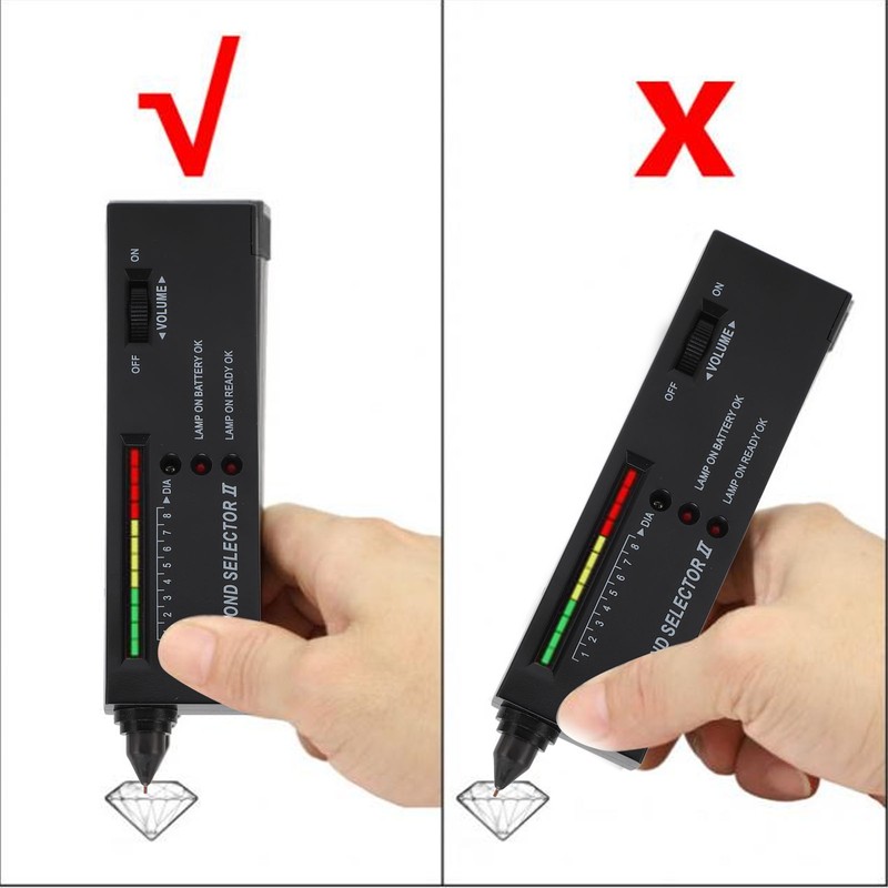 Diamond Tester Pen High Accuracy Jewelry Diamond Tester 60X Mini