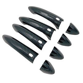 S SIZVER Signature Carbon Fiber Print 8pcs Side Door Handle Cover Overlay Compatible with 2016&Up Chevy Cruze