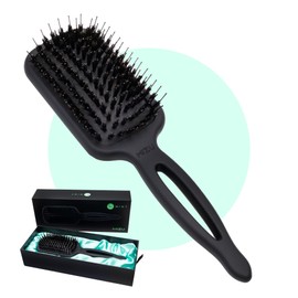 MINT Mizu Waterproof Boar Bristle Hair Brush for Women | Create Long-Lasting Shine | Premium Anti Breakage Detangling Paddle Wet Brush for Healthy Scalp & Hair Growth | Travel Hairbrush for Women