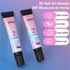 yehapp 2x15ml Clear 3D Painting Gel for Chrome Nail Powder,