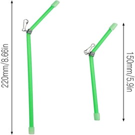 VOANZO 20PCS Fishing Anti Tangle Boom Curved Spring Style Fishing Accessories for Carp Fishing -150&220mm