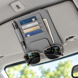 Car Sun Visor Organizer for Cards & Glasses – Multifunction Clip Storage Bag for IDs, Banknotes & Small Essentials