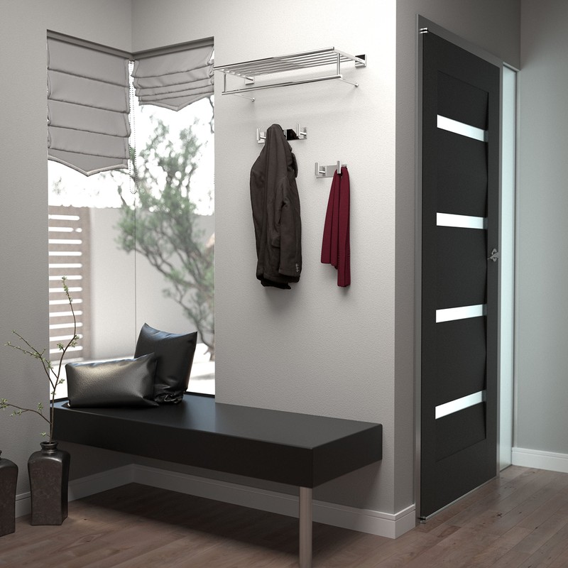 Gatco Elevate All Modern Décor Rectangle Double Hook, Chrome