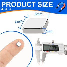 140 Pack Strong Neodymium Bar Magnets，Powerful Rare Earth Neodymium Magnets Perfect for Fridge, Garage, Kitchen, Craft, Office etc 6 x 6 x 2 mm