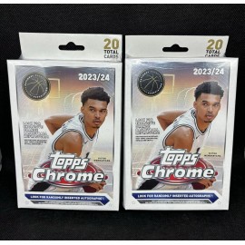 Lot Of 2 - 2023-24 Topps Chrome Basketball Hanger SEALED IN HAND