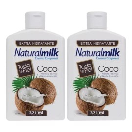 Crema 2pz Naturalmilk Coco Crema Corporal Hidratante Nutre Limpia