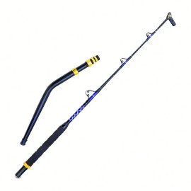 Topline Tackle High Quality Fiberglass Boat Rod Super Hard Deep Sea Trolling Pole Rod Big Game Fishing Rod for TrollingLength: 5ft6in-130lbs