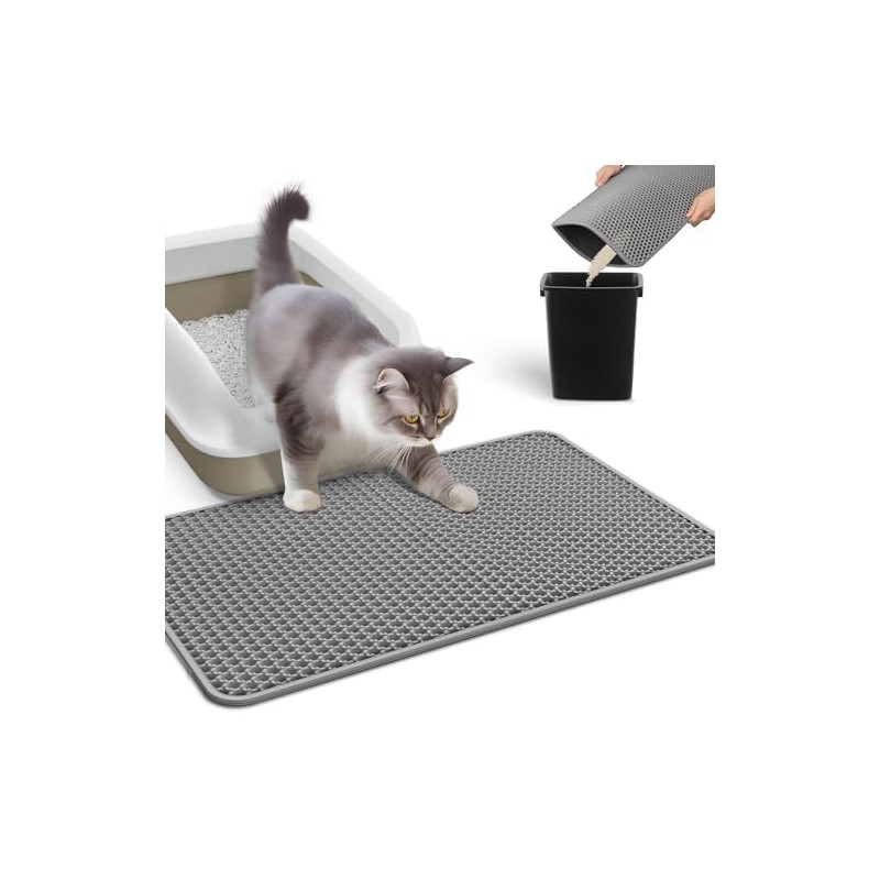 Powools Cat Litter Mat Large Litter Trapping Mat - 24""x17"",