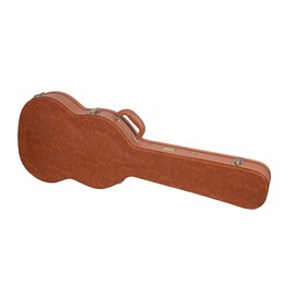 Crossrock Relief Series SG Guitar Case for Gibson SG Style Electric Guitars | Carved Red Wood Finish, Ivory Plush Interior, Lock (CRW630SGRO)
