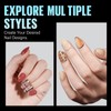 TOMICCA 504 Pieces American Almond Nail Caps 12 Sizes Clear