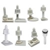 Generic 2 Pairs #7301 Split Screws White Plastic Toilet Seat