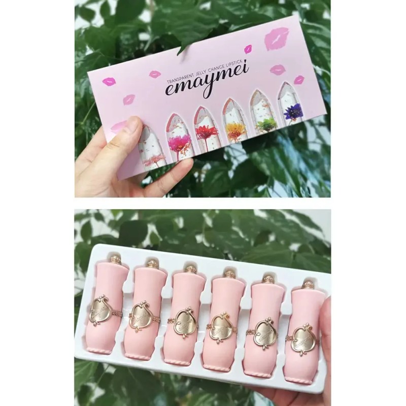 Labiales Gelatinosos Flor Cristal, Paquete De 6 Unidades
