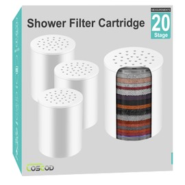 20 Stage Shower Filter Replacement Cartridge - Universal Cartridges with Vitamin C High Output Removing Heavy Metals Hard Wate,Fits All the Similar Shower Filters - 3 Pack