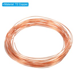 PATIKIL 99.9% Soft Copper Wire, 1Pcs 23Gauge/0.6mm Diameter 7m/22.96ft Spool Pure Copper Craft Wire for Jewelry Making Beading Garden Plants