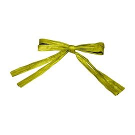 Reliant Ribbon Bows 5190-18501-2X2 Raffia Twist Tie Bows - 2 Strand, Citrus, 1/4 Inch, 100 Pieces