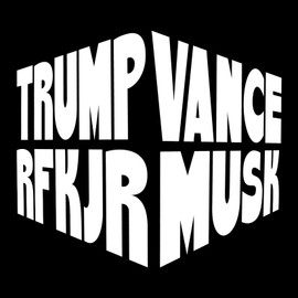 Trump Vance RFK Musk 2024 President Election Sticker Decal Notebook Car Laptop 5.5"x5.5" (White)