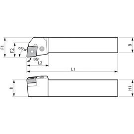 Kyocera PCLNR2525M12 Holder for External Machining