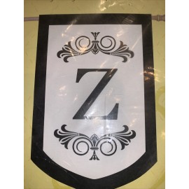 Evergreen Monogram Z Large House Flag Applique 28" X 44" Double Sided NEW
