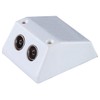 Dual Coaxial Outlet, White