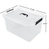Zerdyne 17.5 L Clear Plastic Storage Box, 4-Pack Latch Storage