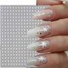 6Sheets Star Nail Stickers 3D Self Adhesive Glitter Stars Nails