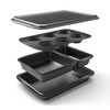 Baker's Secret Stackable Baking Set of 5 Bakeware Pans, Bakeware