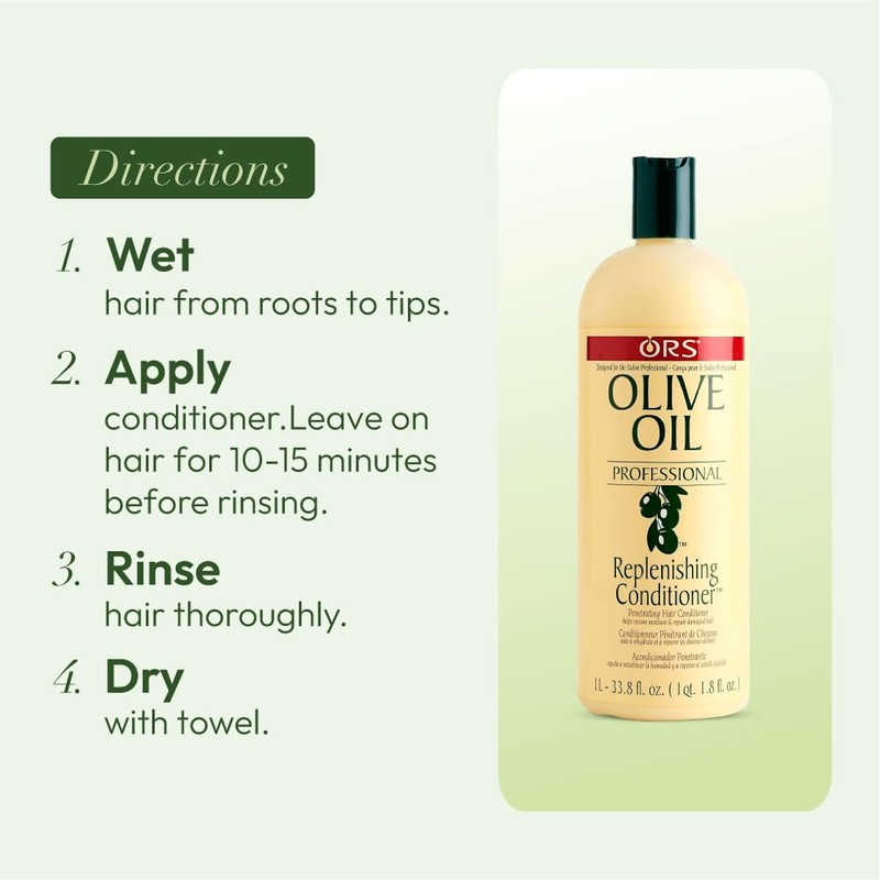 ORS Olive Oil Professional Replenishing Conditioner 33.8 Ounce (Pack of
