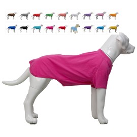 Lovelonglong Pet Clothing Dog Costumes Basic Blank T-Shirt Tee Shirts for Large Dogs Rosered XXXXL